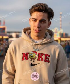 SpongeBob SquarePants Christmas Embroidered Sweatshirt, Cartoon Christmas Embroidered Shirt, Best Christmas Gift Ideas (1)