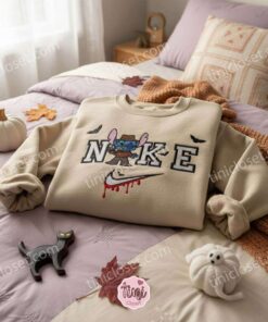 Stitch Freddy Krueger Drip Swoosh Halloween Embroidered Hoodie, Nightmare on Elm Street Experiment 626 Sweatshirt, Spooky Streetwear Horror Apparel, Gift for Him Her 1 Stitch Freddy Krueger Drip Swoosh Halloween Embroidered Hoodie, Nightmare on Elm Street Experiment 626 Sweatshirt, Spooky Streetwear Horror Apparel, Gift for Him Her (1)