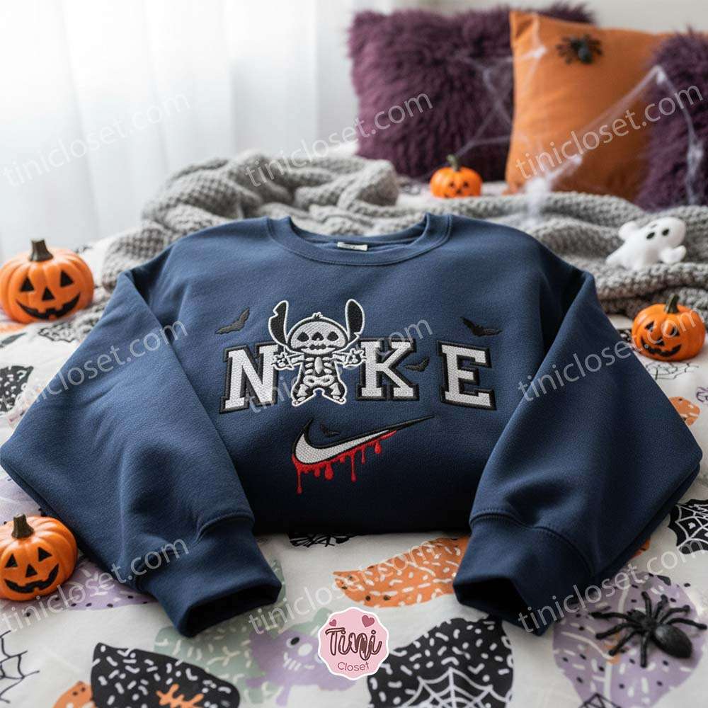 Stitch Skeleton Suit Halloween Cosplay Embroidered Hoodie, Spooky Skeleton Experiment 626 Sweatshirt, Disney Ghostly Adventure Apparel, Gift for Him Her Stitch Skeleton Suit Halloween Cosplay Embroidered Hoodie, Spooky Skeleton Experiment 626 Sweatshirt, Disney Ghostly Adventure Apparel, Gift for Him Her