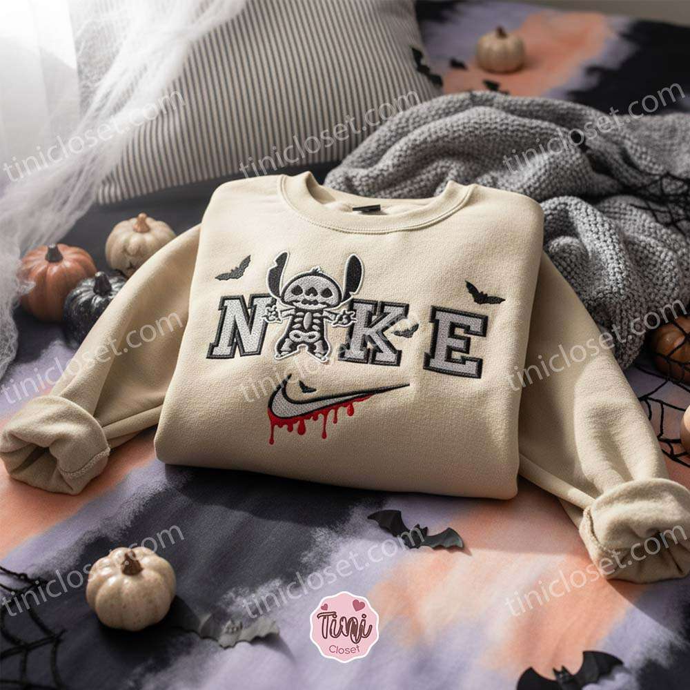 Stitch Skeleton Suit Halloween Cosplay Embroidered Hoodie, Spooky Skeleton Experiment 626 Sweatshirt, Disney Ghostly Adventure Apparel, Gift for Him Her Stitch Skeleton Suit Halloween Cosplay Embroidered Hoodie, Spooky Skeleton Experiment 626 Sweatshirt, Disney Ghostly Adventure Apparel, Gift for Him Her