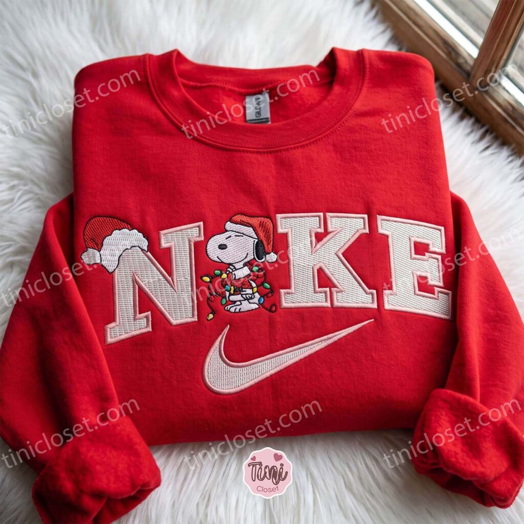 Custom Snoopy Christmas Embroidered Sweatshirt, Cartoon Embroidered Hoodie, Holiday Gift for Family and Friends Custom Snoopy Christmas Embroidered Sweatshirt, Cartoon Embroidered Hoodie, Holiday Gift for Family and Friends