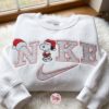Custom Snoopy Christmas Embroidered Sweatshirt, Cartoon Embroidered Hoodie, Holiday Gift for Family and Friends