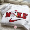 Xmas Snoopy and Woodstock Embroidered Shirt, Custom Cartoon Embroidered T-shirt, Best Christmas Gift Ideas