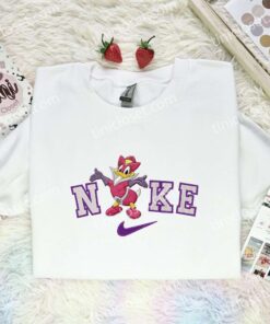 Daisy Duck Superhero Embroidered Shirt, Disney Characters Embroidered Hoodie, Best Gift Idea (1)