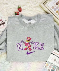 Daisy Duck Superhero Embroidered Shirt, Disney Characters Embroidered Hoodie, Best Gift Idea (3)