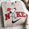 Christmas Snoopy Embroidered Sweatshirt, Peanuts Embroidered Shirt, Best Christmas Day Gift Ideas