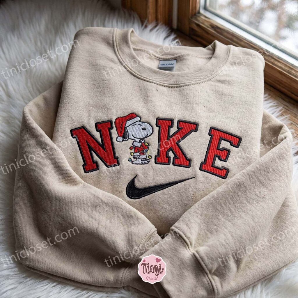 Christmas Snoopy Embroidered Hoodie, Peanuts Cartoon Embroidered Sweatshirt, Christmas Embroidered Shirt Christmas Snoopy Embroidered Hoodie, Peanuts Cartoon Embroidered Sweatshirt, Christmas Embroidered Shirt