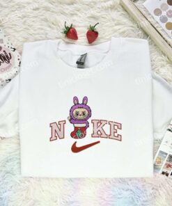 Labubu Xmas Sock Embroidered Shirt, Art Toy Embroidered Hoodie, Christmas Embroidered T-Shirt 1 Labubu Xmas Sock Embroidered Shirt, Art Toy Embroidered Hoodie, Christmas Embroidered T Shirt (1)