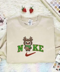 Labubu Reindeer Embroidered Shirt, Art Toy Embroidered Hoodie, Christmas Embroidered T-Shirt 1 Labubu Reindeer Embroidered Shirt, Art Toy Embroidered Hoodie, Christmas Embroidered T Shirt (1)