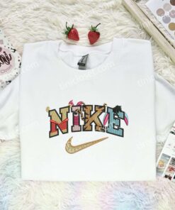 Pooh And Friends Font Embroidered Shirt, Cartoon Embroidered Hoodie, Disney Characters Embroidered T Shirt (2)