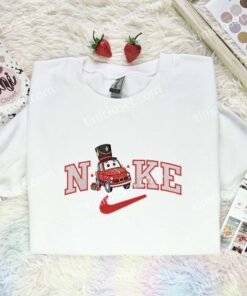 Pixar Cars Xmas Embroidered Shirt, Cartoon Embroidered Hoodie, Christmas Embroidered T Shirt (2)