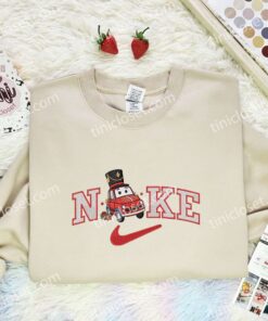 Pixar Cars Xmas Embroidered Shirt, Cartoon Embroidered Hoodie, Christmas Embroidered T-Shirt 2 Pixar Cars Xmas Embroidered Shirt, Cartoon Embroidered Hoodie, Christmas Embroidered T Shirt (3)