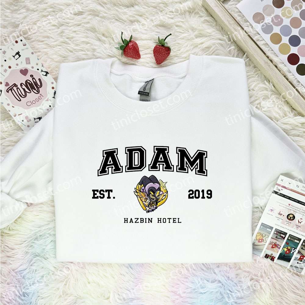 Adam Hazbin Hotel Embroidered Shirt, Cartoon Embroidered Hoodie, Best Gift Idea