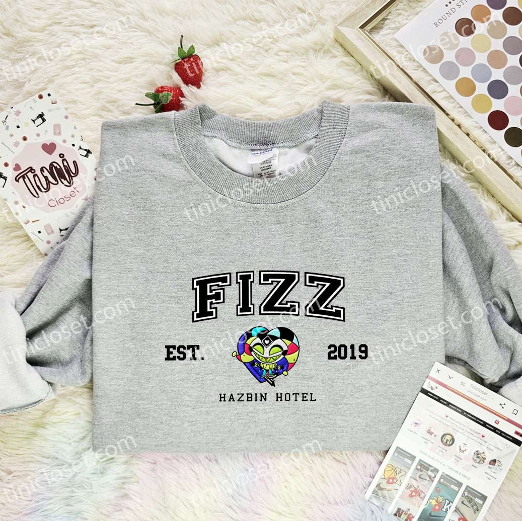 Fizz Hazbin Hotel Embroidered Shirt, Cartoon Embroidered Hoodie, Best Gift Idea