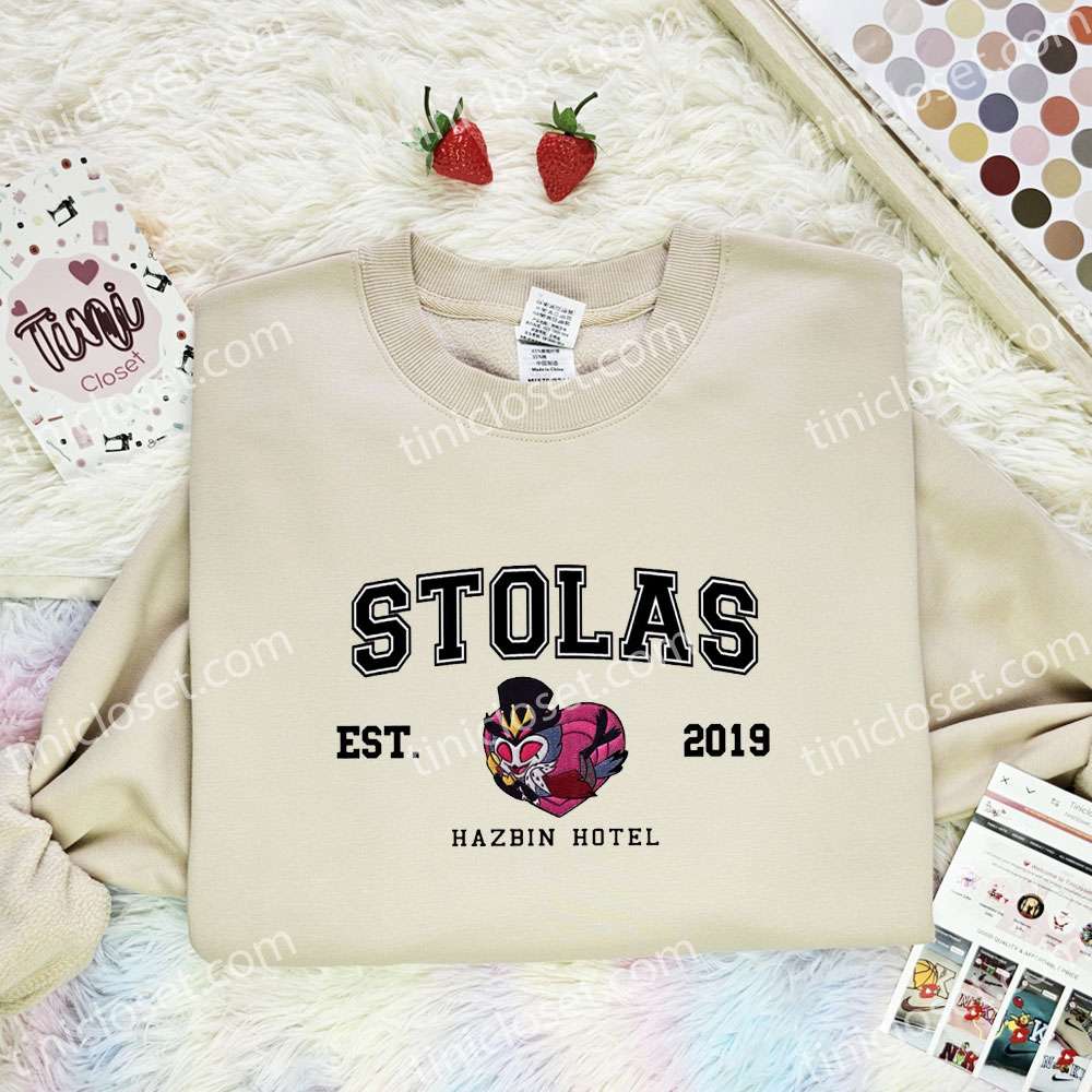 Stolas Hazbin Hotel Embroidered Shirt, Cartoon Embroidered Hoodie, Best Gift Idea
