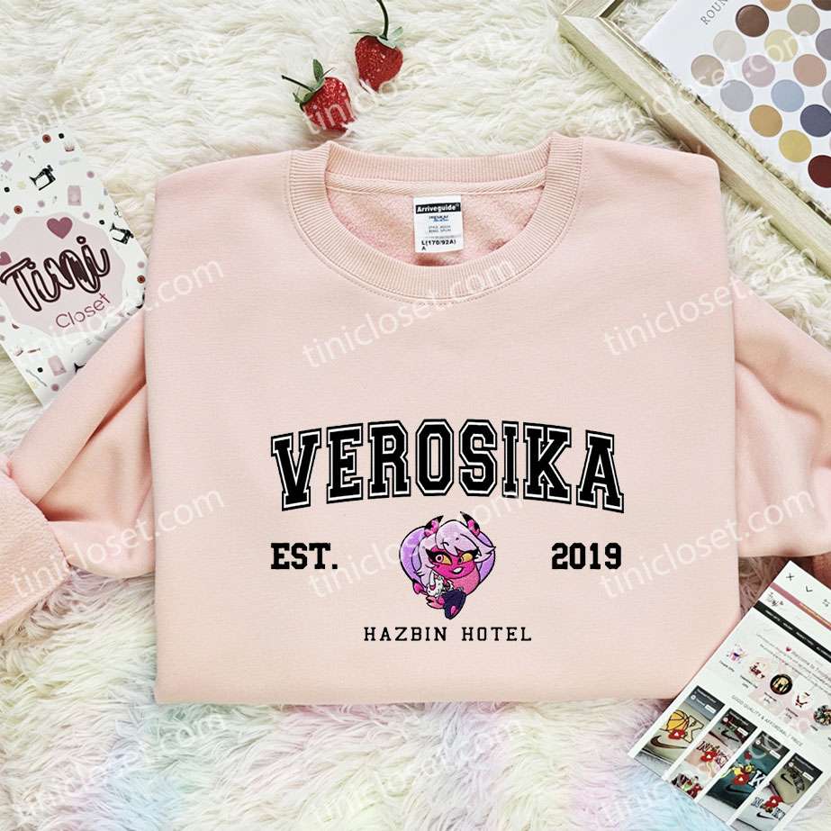 Verosika Hazbin Hotel Embroidered Shirt, Cartoon Embroidered Hoodie, Best Gift Idea