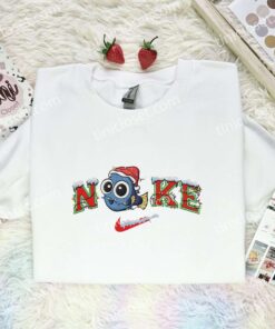 Baby Dory Xmas Embroidered Shirt, Disney Finding Nemo Characters Embroidered Hoodie, Best Christmas Gift (1)
