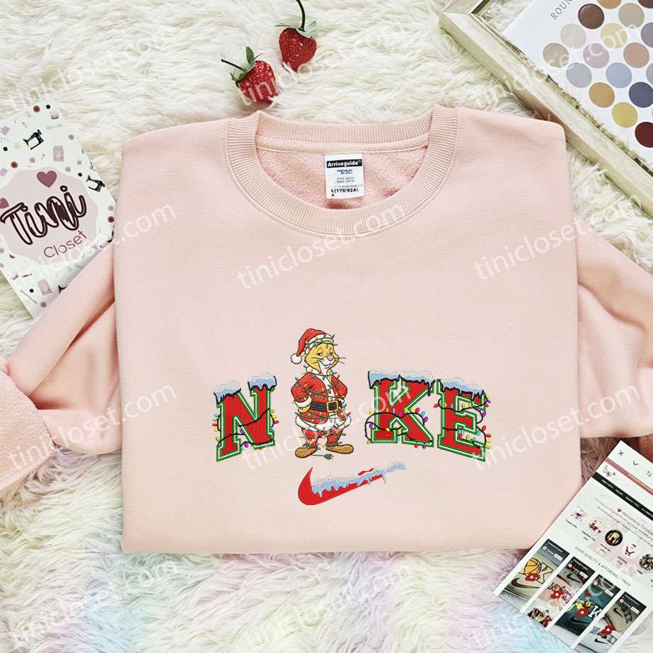 Rabbit Xmas Embroidered Shirt, Disney Winnie The Pooh Characters Embroidered Hoodie, Best Christmas Gift Rabbit Xmas Embroidered Shirt, Disney Winnie The Pooh Characters Embroidered Hoodie, Best Christmas Gift