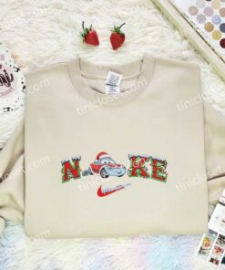 Sally Carrera Xmas Embroidered Shirt, Disney Pixar Cars Characters Embroidered Hoodie, Best Christmas Gift (2)