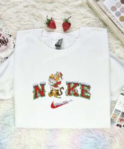 Tigger Xmas Embroidered Shirt, Disney Winnie The Pooh Characters Embroidered Hoodie, Best Christmas Gift (1)