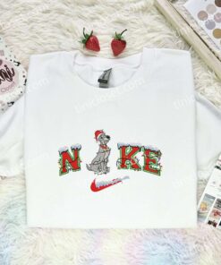 Tramp Xmas Embroidered Shirt, Disney Lady And The Tramp Characters Embroidered Hoodie, Best Christmas Gift (1)