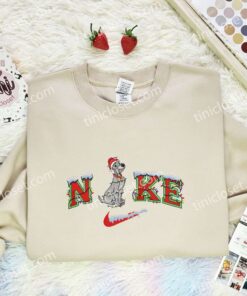 Tramp Xmas Embroidered Shirt, Disney Lady And The Tramp Characters Embroidered Hoodie, Best Christmas Gift