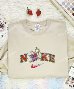 White Rabbit Embroidered Shirt, Disney Alice In Wonderland Characters Embroidered Hoodie, Best Christmas Gift (1)