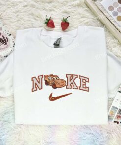 Lightning McQueen Gingerbread Embroidered Shirt, Disney Cars Characters Embroidered Hoodie, Best Christmas Gift (1)