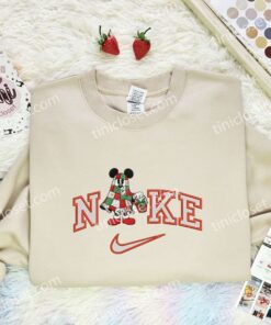 Mickey Mouse Xmas Ghost Embroidered Shirt, Disney Characters Embroidered Hoodie, Best Christmas Gift (3)
