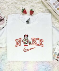 Minnie Mouse Xmas Ghost Embroidered Shirt, Disney Characters Embroidered Hoodie, Best Christmas Gift (1)
