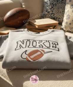Rugby Ball Embroidered Sweatshirt, NFL Embroidered Shirt, Best Sports Gift Idea 2 Rugby Ball Embroidered Sweatshirt, NFL Embroidered Shirt, Best Sports Gift Idea