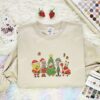 Spongebob Squarepants Xmas Team Embroidered Shirt, Cartoon Embroidered Hoodie, Best Christmas Gift