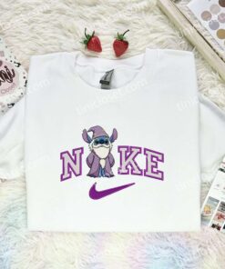 Stitch Dumbledore Embroidered Shirt, Harry Potter Movie Embroidered Hoodie, Disney Characters Embroidered T Shirt (1)