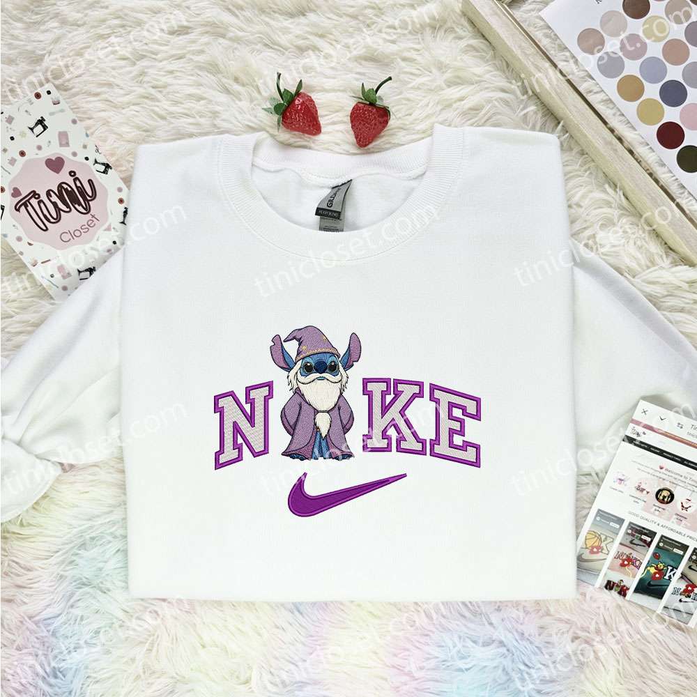 Stitch Dumbledore Embroidered Shirt, Harry Potter Movie Embroidered Hoodie, Disney Characters Embroidered T-Shirt Stitch Dumbledore Embroidered Shirt, Harry Potter Movie Embroidered Hoodie, Disney Characters Embroidered T-Shirt