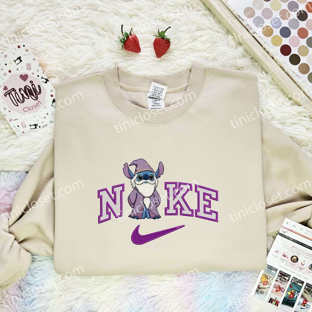 Stitch Dumbledore Embroidered Shirt, Harry Potter Movie Embroidered Hoodie, Disney Characters Embroidered T-Shirt Stitch Dumbledore Embroidered Shirt, Harry Potter Movie Embroidered Hoodie, Disney Characters Embroidered T-Shirt