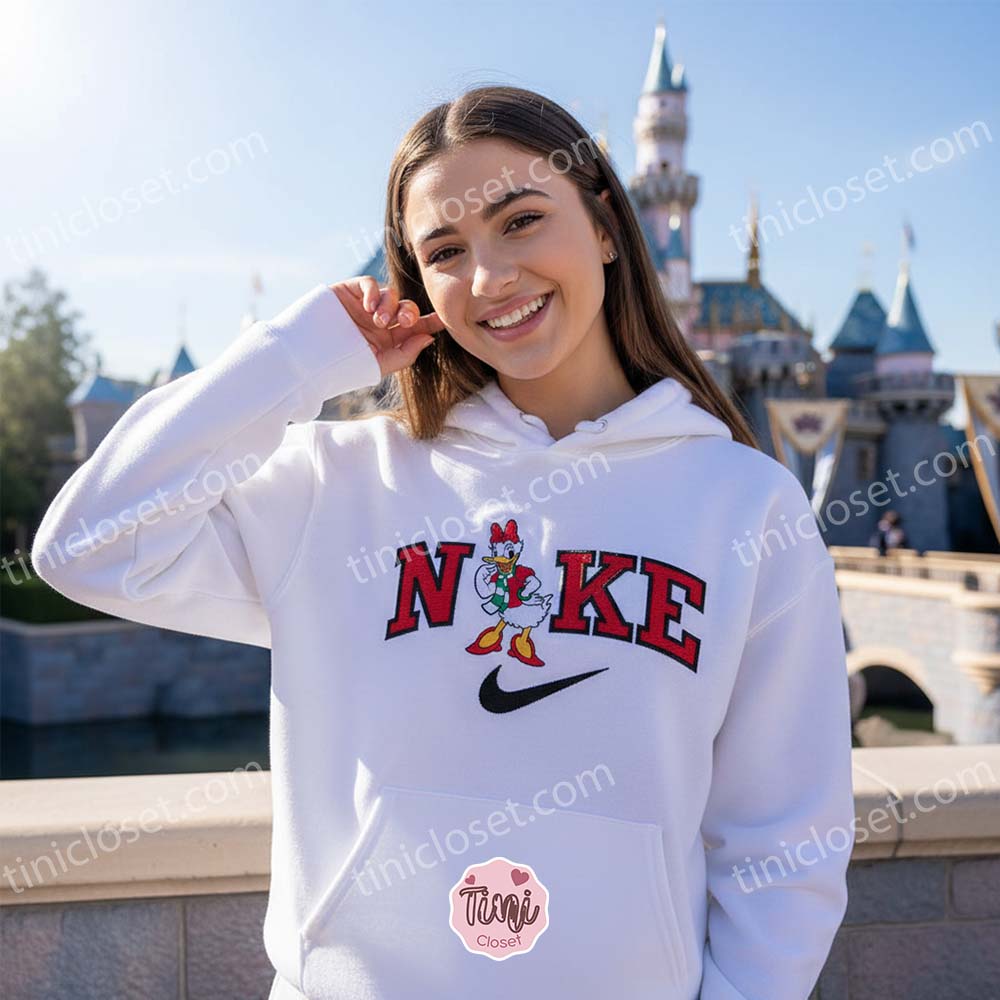 Daisy Duck Christmas Embroidered Sweatshirt, Disney Movie Christmas Embroidered Shirt, Best Christmas Gift Ideas Daisy Duck Christmas Embroidered Sweatshirt, Disney Movie Christmas Embroidered Shirt, Best Christmas Gift Ideas