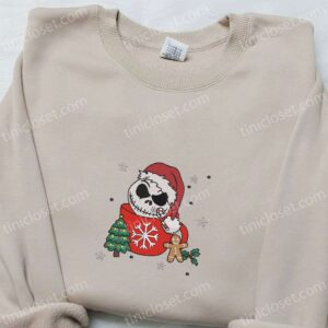 Jack Skellington Hot Chocolate Embroidered Shirt