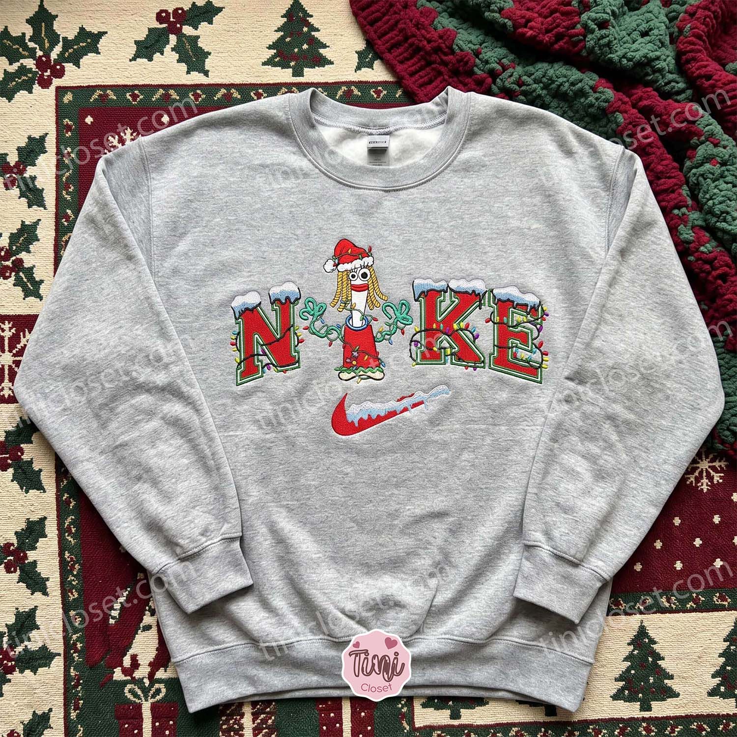 Forky Xmas Embroidered Shirt, Disney Toy Story Embroidered Hoodie, Best Christmas Gift Forky Xmas Embroidered Shirt, Disney Toy Story Embroidered Hoodie, Best Christmas Gift