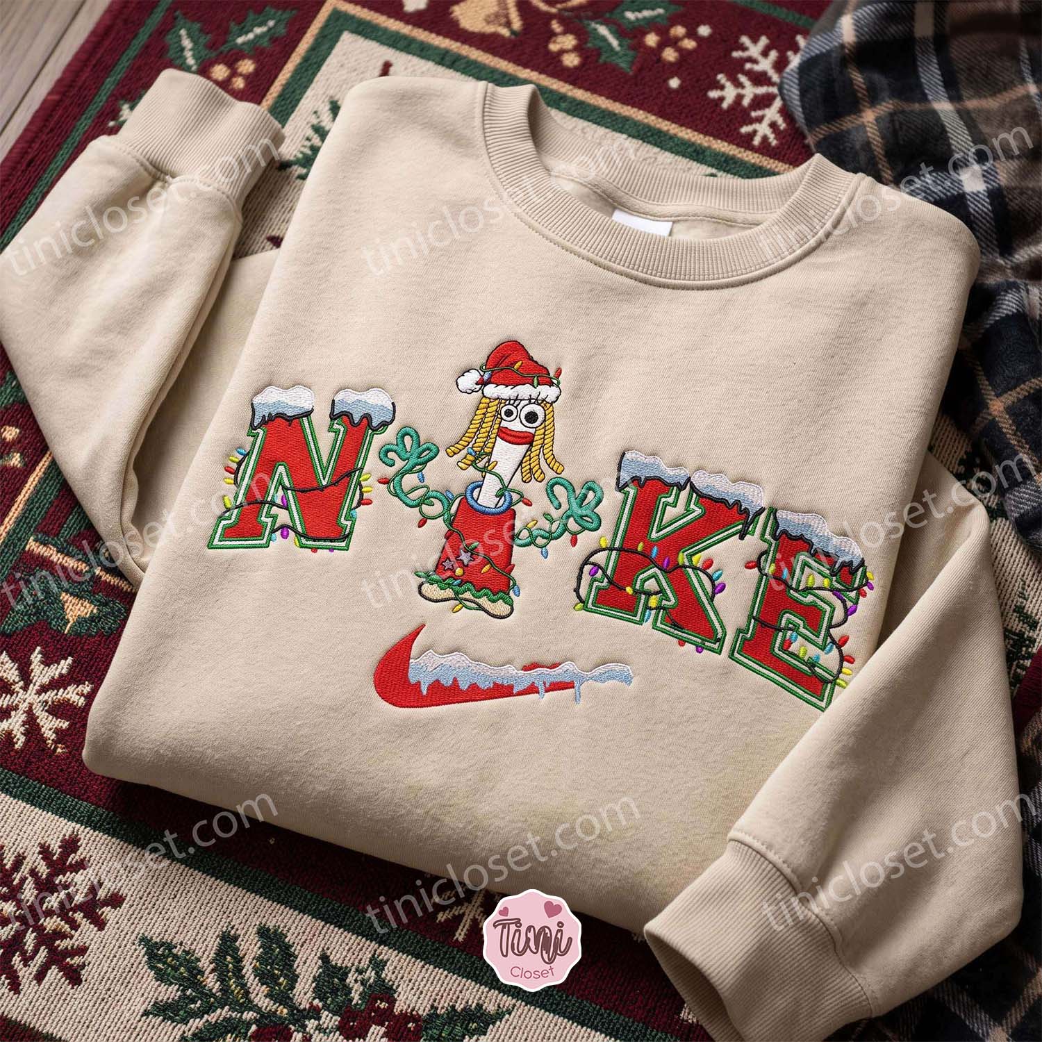 Forky Xmas Embroidered Shirt, Disney Toy Story Embroidered Hoodie, Best Christmas Gift Forky Xmas Embroidered Shirt, Disney Toy Story Embroidered Hoodie, Best Christmas Gift