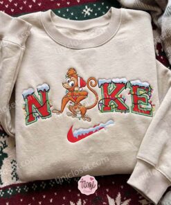 Abu Embroidered Shirt, Aladdin Characters Embroidered Hoodie, Disney Embroidered Sweatshirt, Best Christmas Gift (2)
