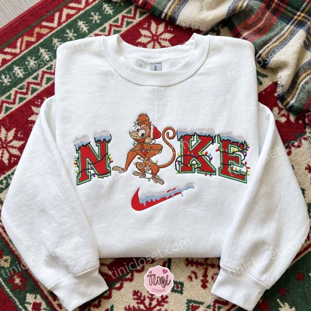 Abu Embroidered Shirt, Aladdin Characters Embroidered Hoodie, Disney Embroidered Sweatshirt, Best Christmas Gift