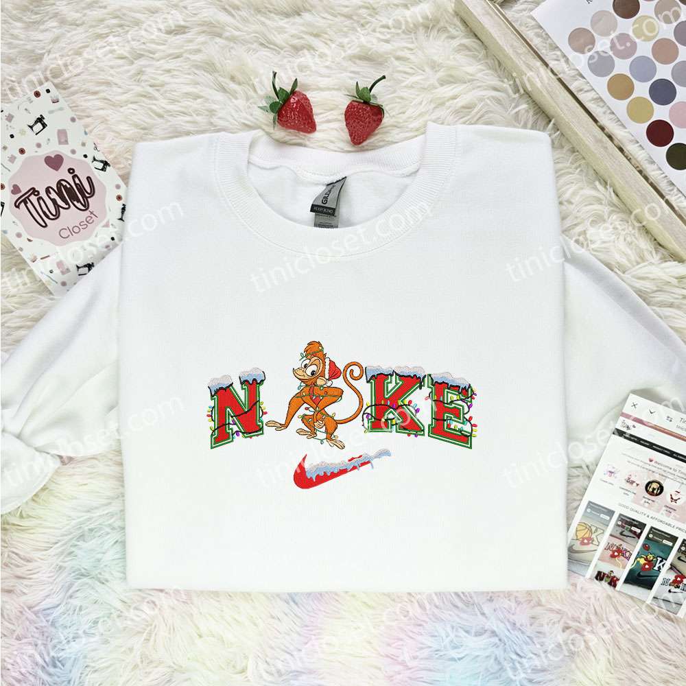 Abu Embroidered Shirt, Disney Aladdin Characters Embroidered Hoodie, Best Christmas Gift