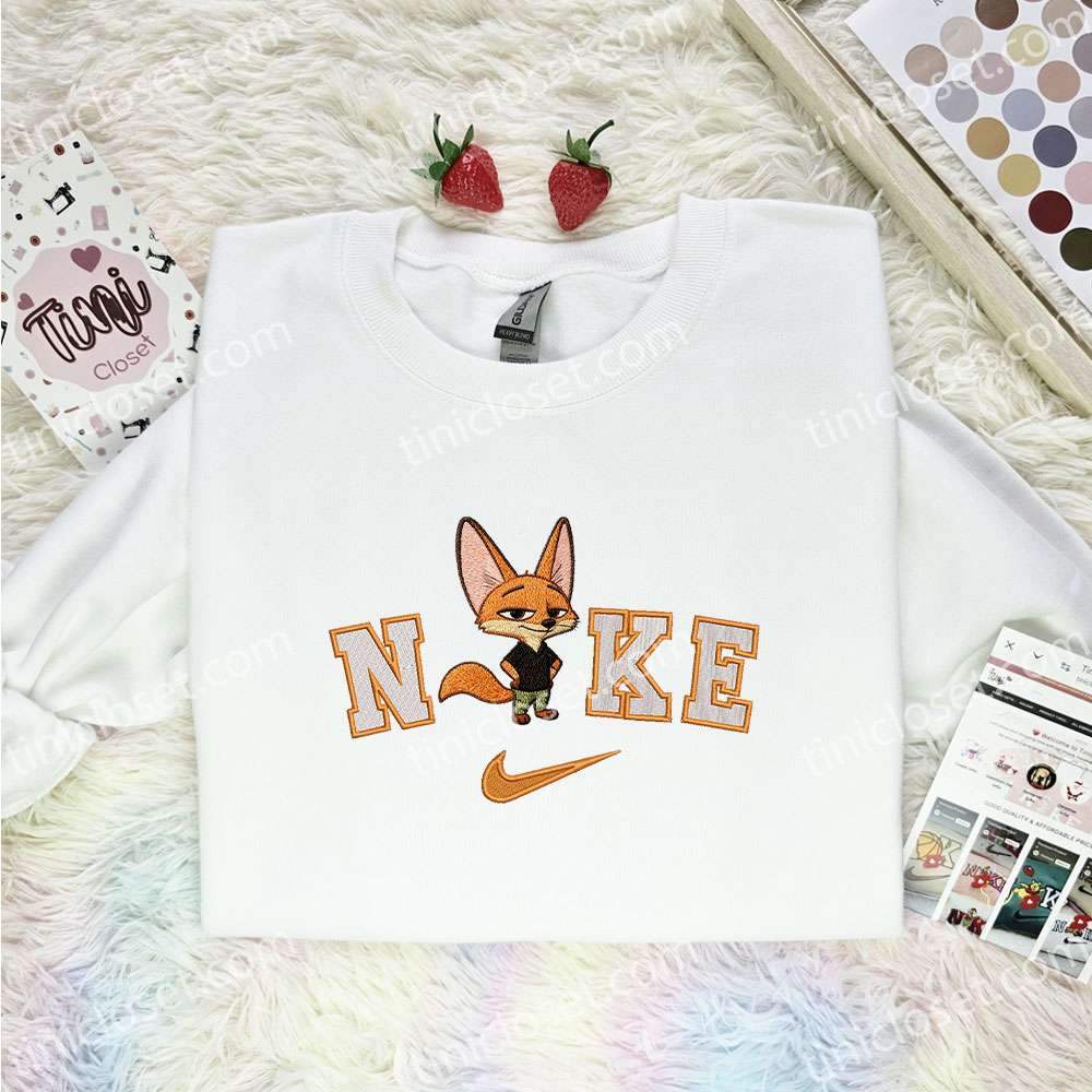 Baby Nick Wilde Embroidered Shirt, Disney Zootopia Embroidered Hoodie, Best Cartoon Gift