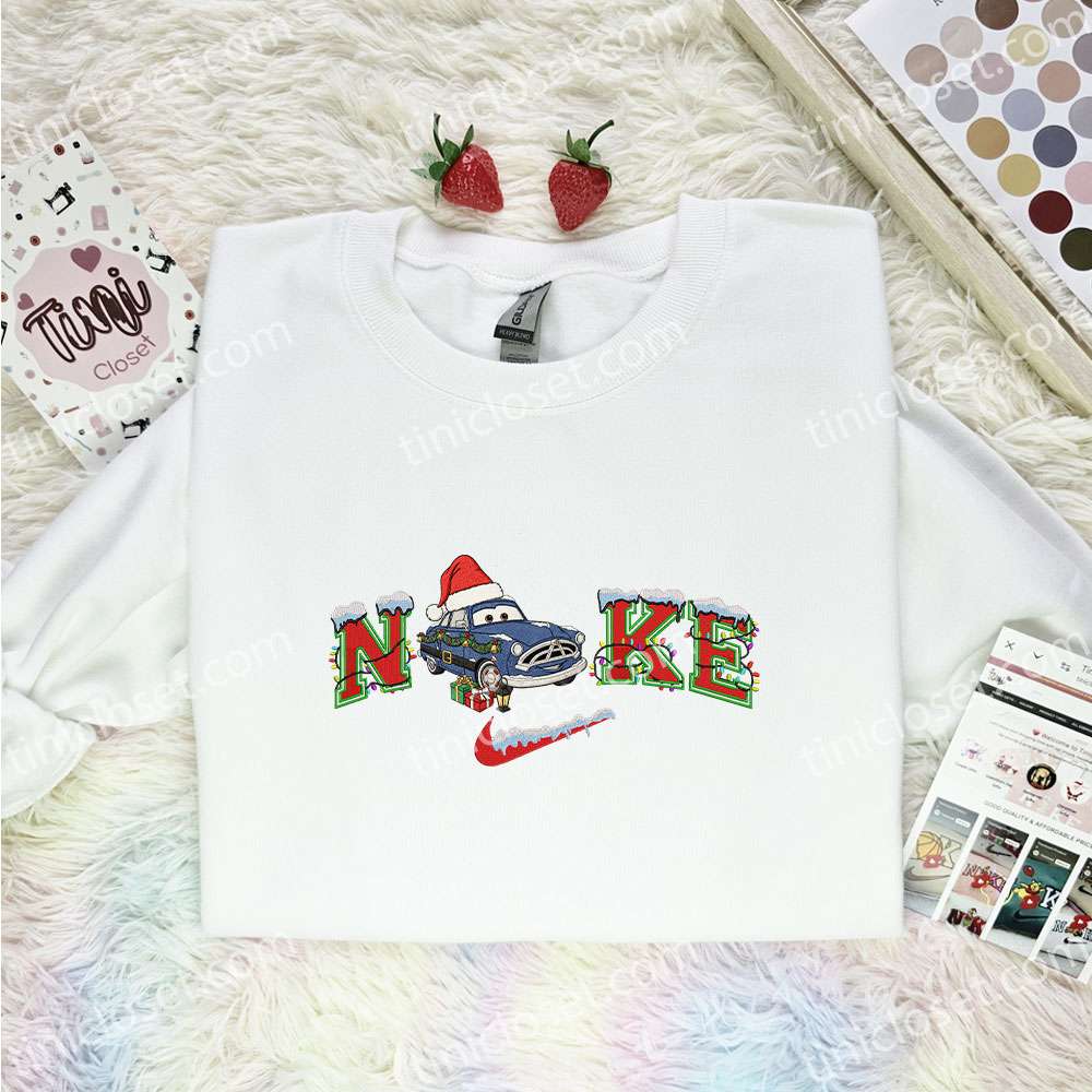 Cars Xmas Embroidered Shirt, Disney Pixar Characters Embroidered Hoodie, Best Christmas Gift