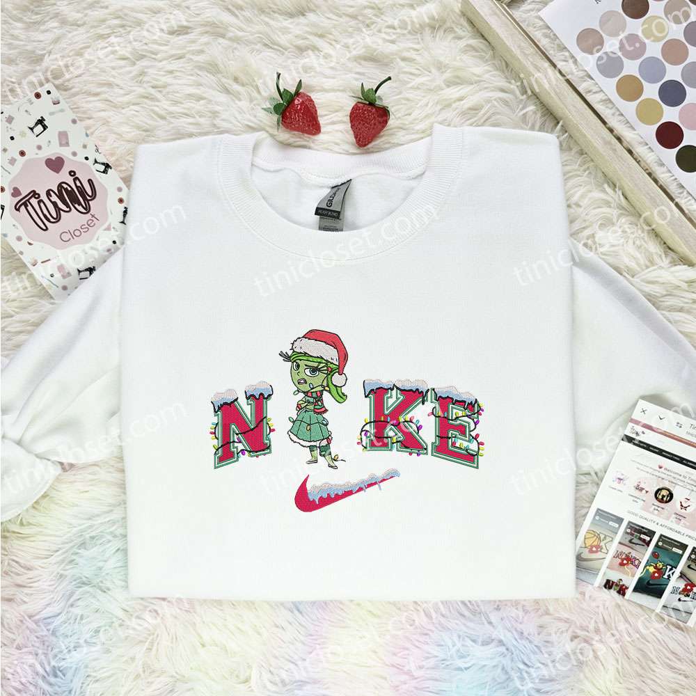 Disgust Xmas Embroidered Shirt, Disney Inside Out Embroidered Hoodie, Best Christmas Gift