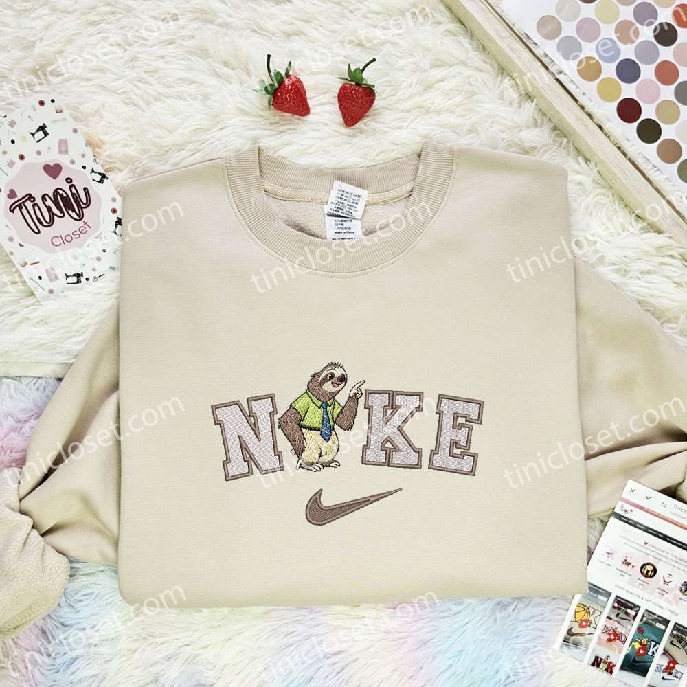 Flash Slothmore Embroidered Shirt, Disney Zootopia Embroidered Hoodie, Unique Birthday Gift Ideas