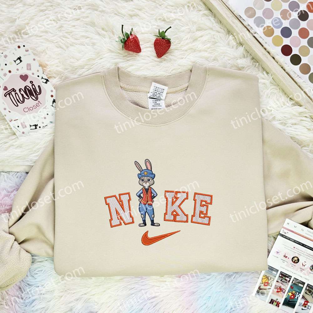 Judy Hopps Embroidered Shirt, Disney Zootopia Embroidered Hoodie, Unique Birthday Gift Ideas
