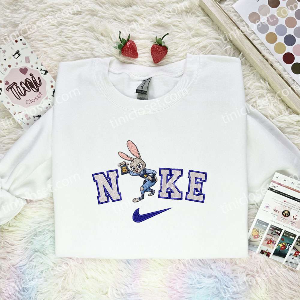 Judy Hopps Embroidered Shirt, Disney Zootopia Embroidered Hoodie, Unique Birthday Gift Ideas