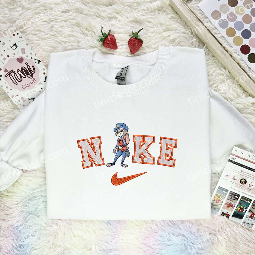 Judy Hopps Embroidered Shirt, Disney Zootopia Embroidered Hoodie, Unique Birthday Gift Ideas