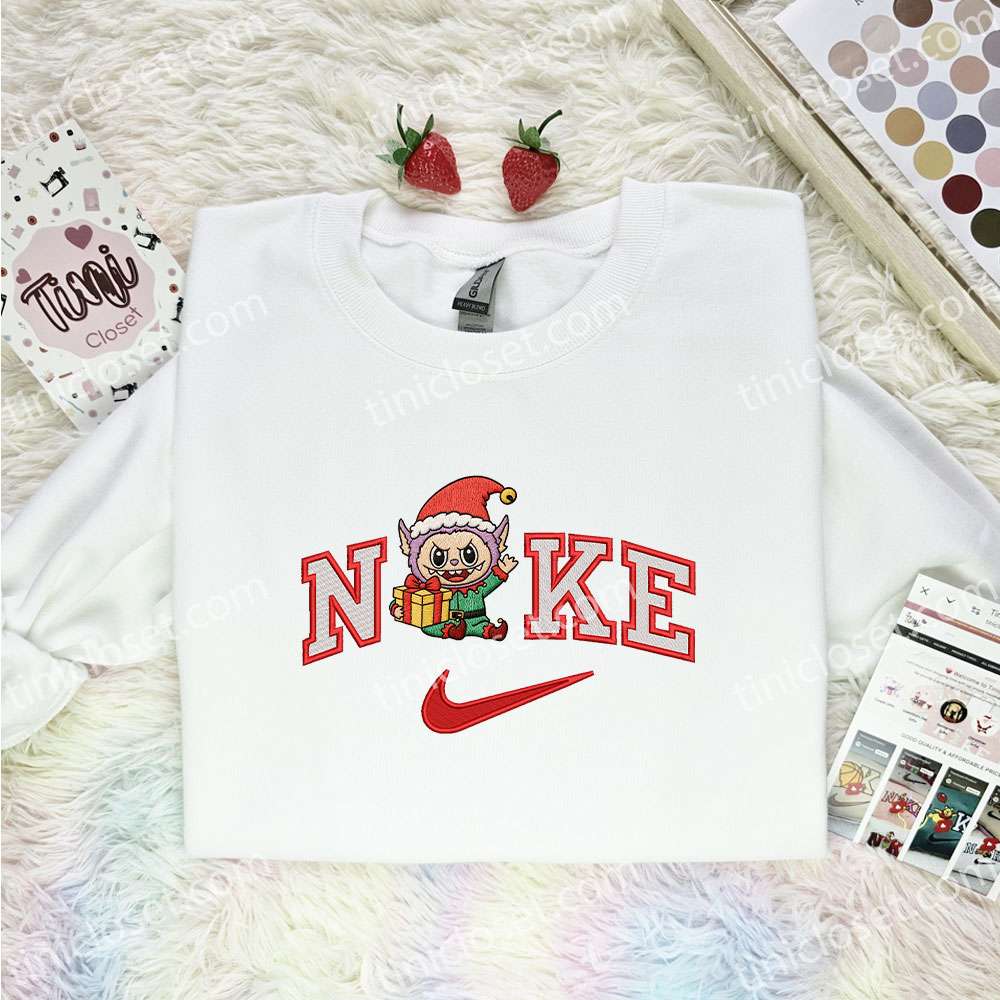 Labubu Elf Embroidered Shirt, Art Toy Embroidered Hoodie, Best Christmas Gift